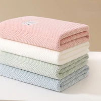 Soft Fleece Baby Bath Towel Newborn Baby Blanket Thick Absorbent Children's Bathing Beach Towels Infant Swaddle Wrap 1