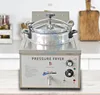16L Commercial Electric Bench Type Mini Deep Pressure Fryer Oven For Broast Fried Chicken Stove Small Frying Machine 110V 3