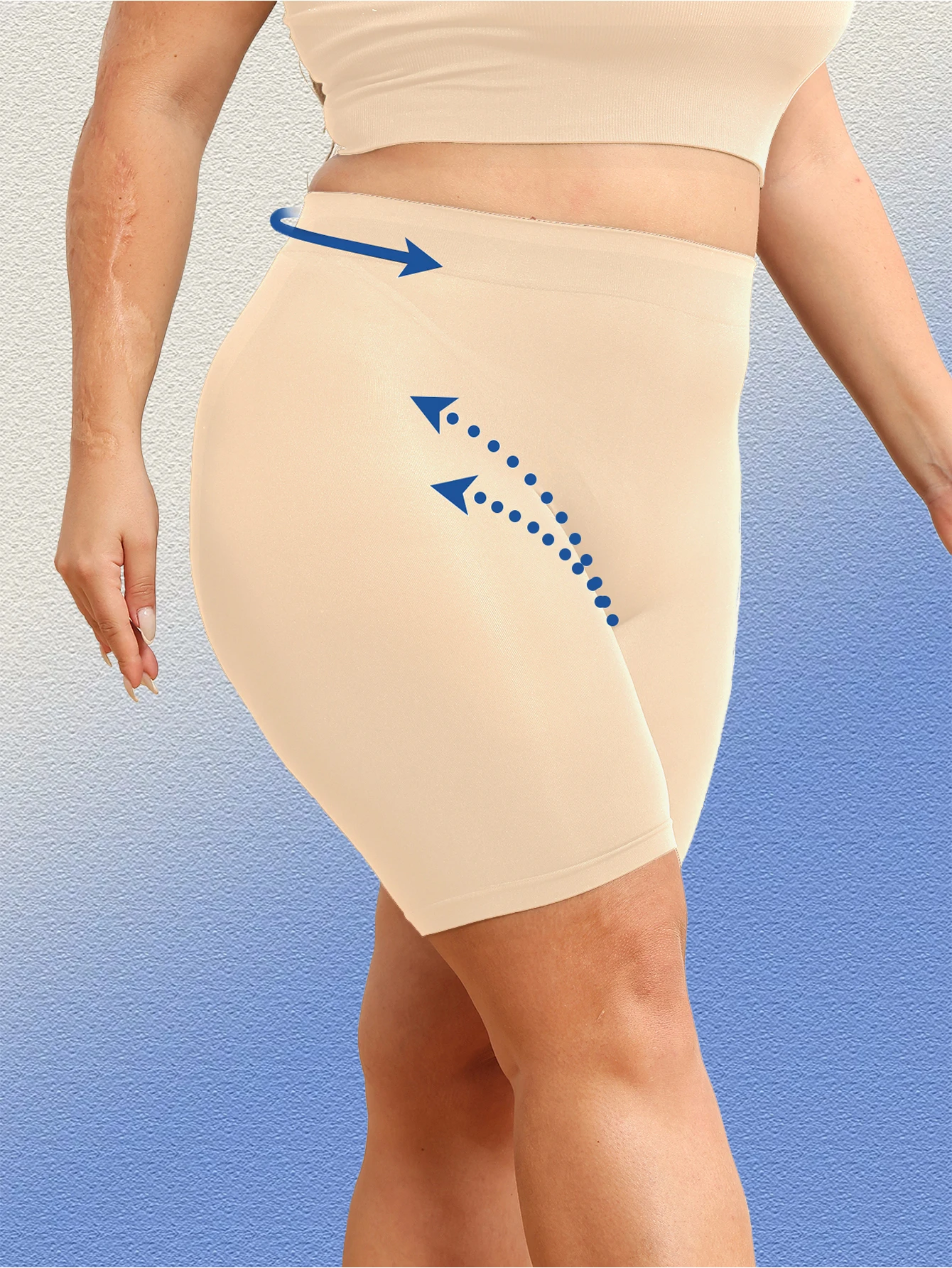 Description Picture 3 of itemPlus Size XL-4XL High Waisted Shapewear Tummy Control Panties for womens Obesity Slimming Shapers Waist Trainer Shaping Shorts