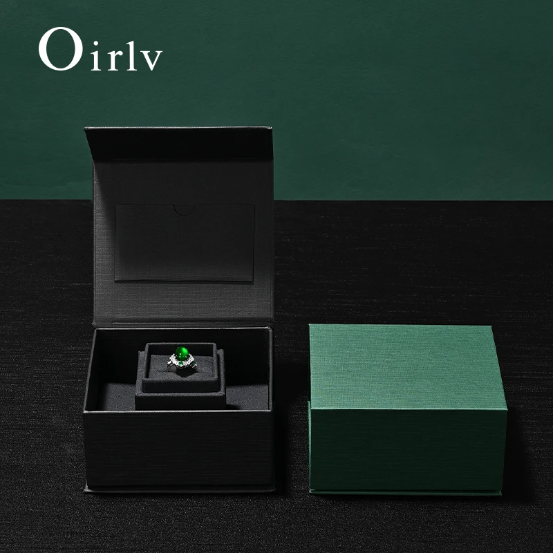 Oirlv Ring Box: Expertly Crafted with a Secure Slot for Elegant Jewelry Display