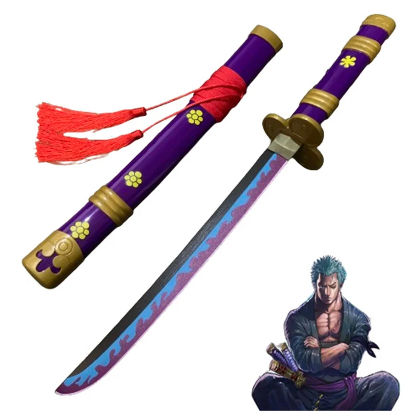 Cosplay He Tao Demon Roronoa Zoro 60cm Anime Bamboo Weapon Sword Role Play 24inch Model  Katana 4