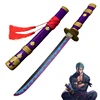 Cosplay He Tao Demon Roronoa Zoro 60cm Anime Bamboo Weapon Sword Role Play 24inch Model  Katana 4