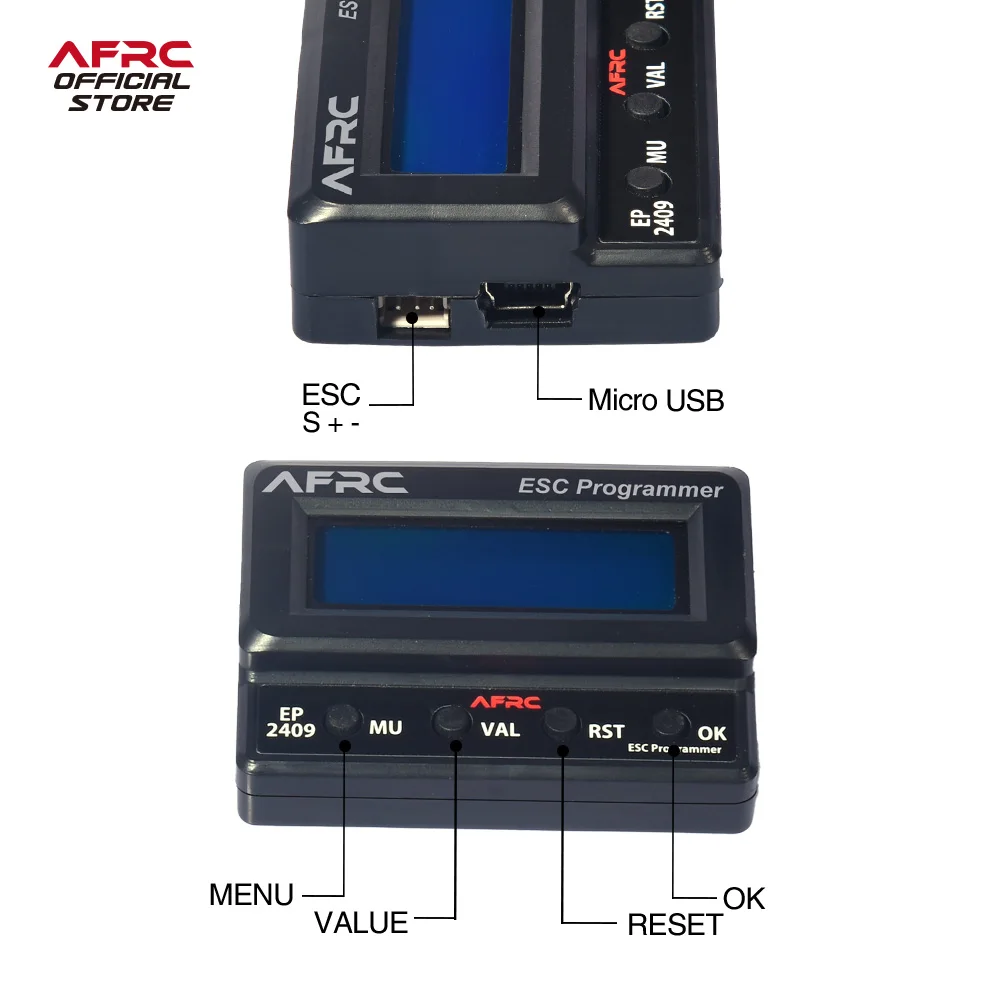 Programmateur LCD AFRC EP2409 pour ESC RC - Léger 22g