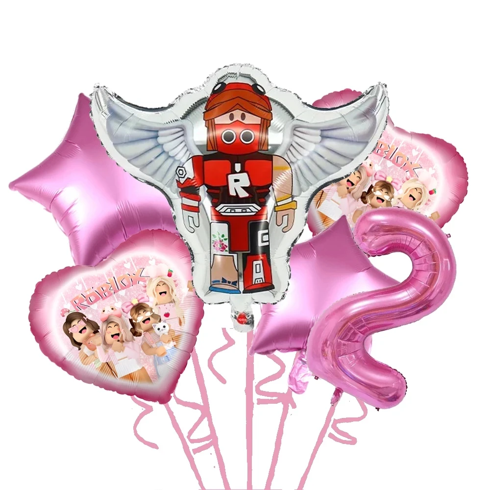 BlinBlin Set Di Stoviglie Rosa Per Festa A Tema Videogiochi – 24 Palloncini, Piatti, Tovaglia E Decorazioni Per 10 Ospiti, Ragazze - 4