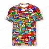 Summer Men's T-shirt Flag Of The World 3d Print T-shirts Men Women Fashion Short Sleeve Tshirt Kids Tops Tees Boy T Shirt Flag 4