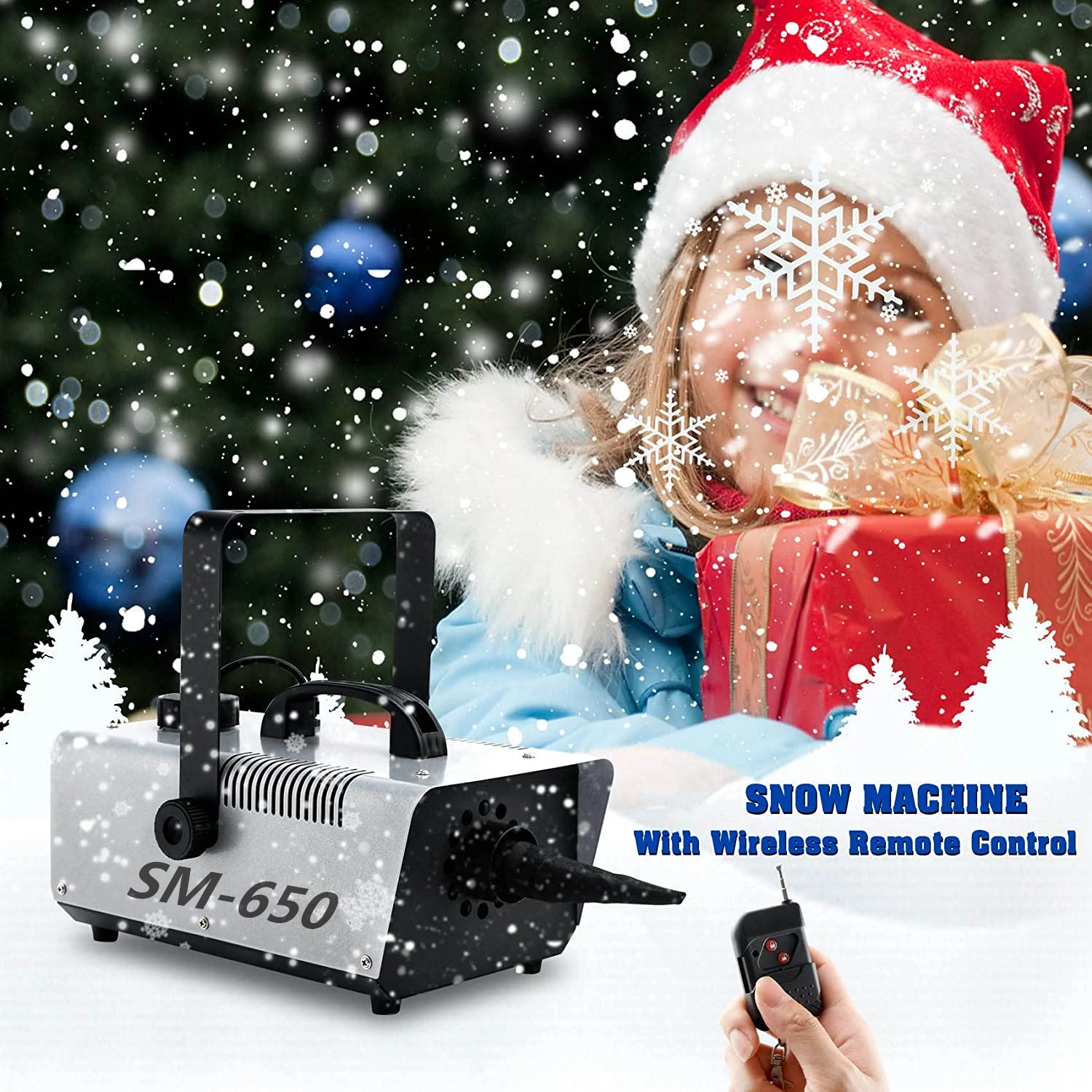 Macchina Per Neve Artificiale - 1500W, Telecomando, 5L, Per Feste E Eventi - Foto 7