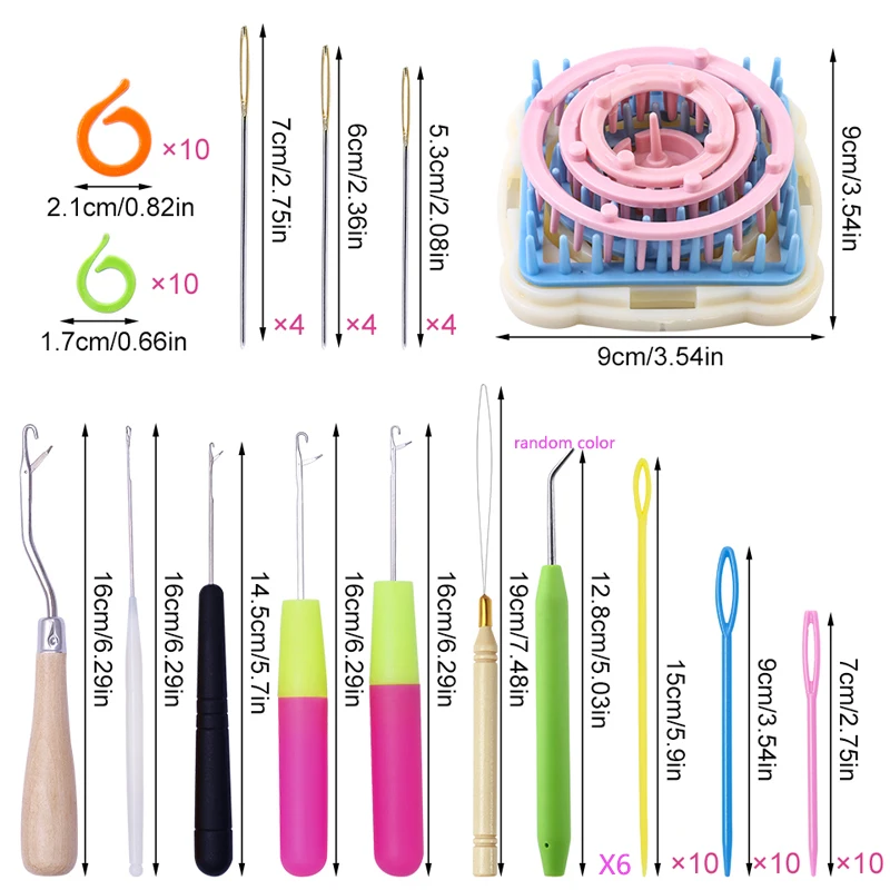 KRABALL Yarn Knitting Loom Flower Daisy Tools Yarn Weave Pattern Maker Set DIY Craft Tool Stitching Manual Machine