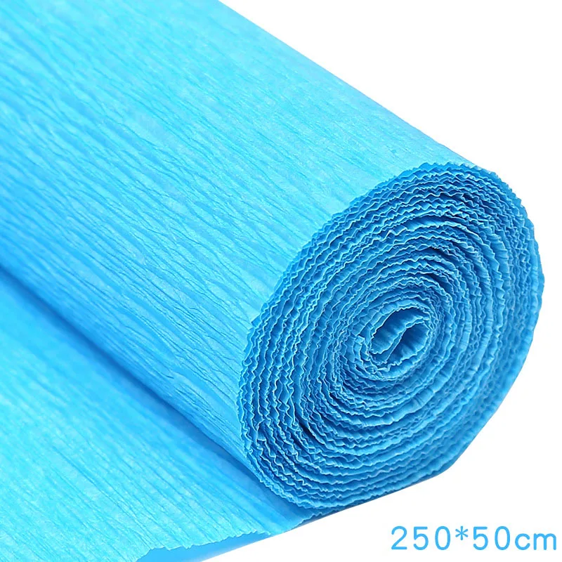50x250cm Colored Crepe Paper Roll Origami Crinkled Crepe Paper Craft DIY Flowers Decoration Gift Wrapping Thickened Paper Craft - 6