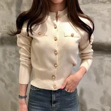 JMPRS Mode Frauen Strickjacke Pullover Frühling Gestrickte Lange Hülse Kurzen Mantel Lässig Einreiher Koreanische Dünne Chic Damen Top