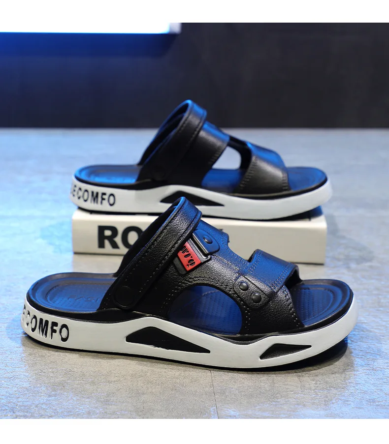 الرجال الصيف إيفا الصنادل شباشب على الموضة داخلي خفيفة الوزن لينة المضادة للانزلاق الشقق الرجال الصنادل في الهواء الطلق الشاطئ الصنادل المفتوحة تو