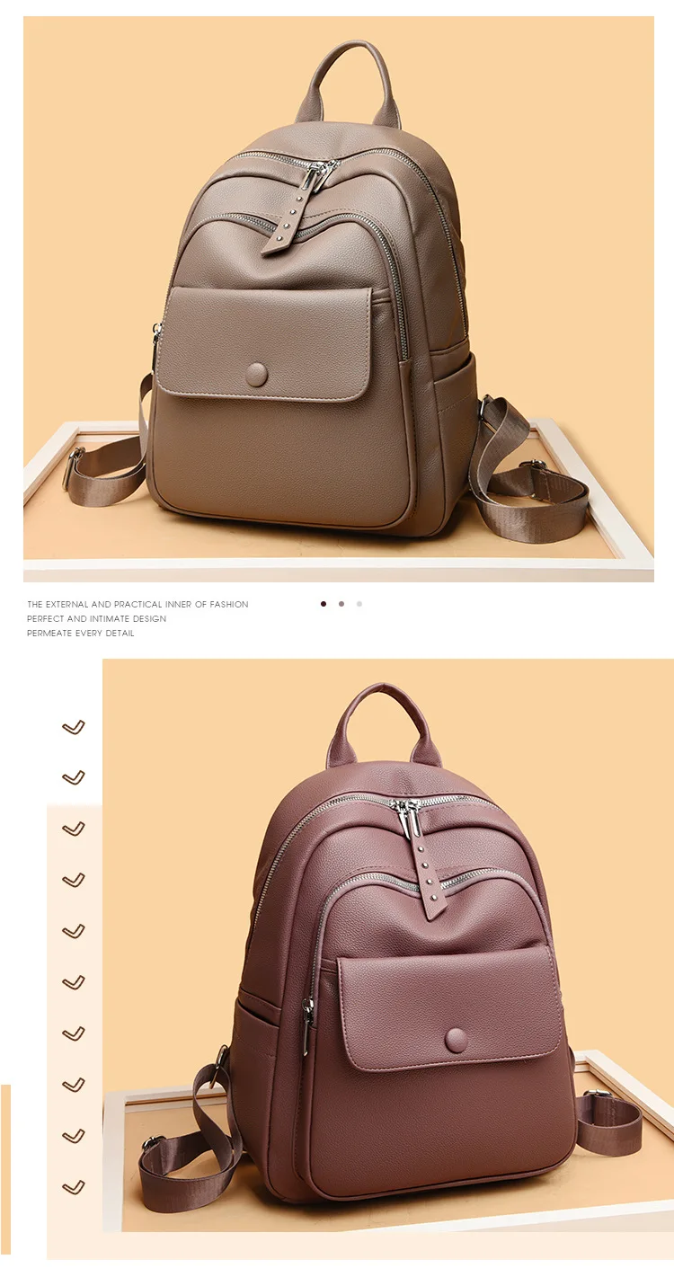 Tagesrucksack für Damen, Laptop-Rucksäcke, Schultasche mit mehreren Taschen für Mädchen im Teenageralter, großer Outdoor-Reiserucksack – Detail 4