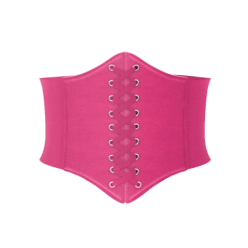 AOGOE Corsetto Donna Nero, Cintura Corsetto Donna Elastico Largo Cintura In Ecopelle 1179393