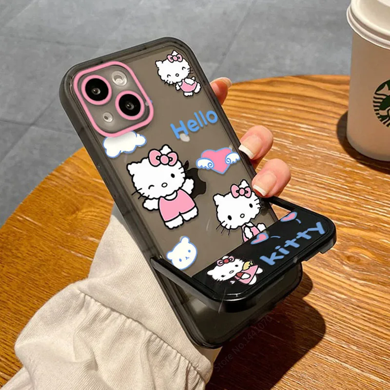 thumbnail image 1 of Bonita funda de silicona con soporte de Hello Kitty para Samsung Galaxy S22 Ultra S21 S20 FE S10 Plus Note 20 10 A42 A33 A53 A73 5G, 1 of 5