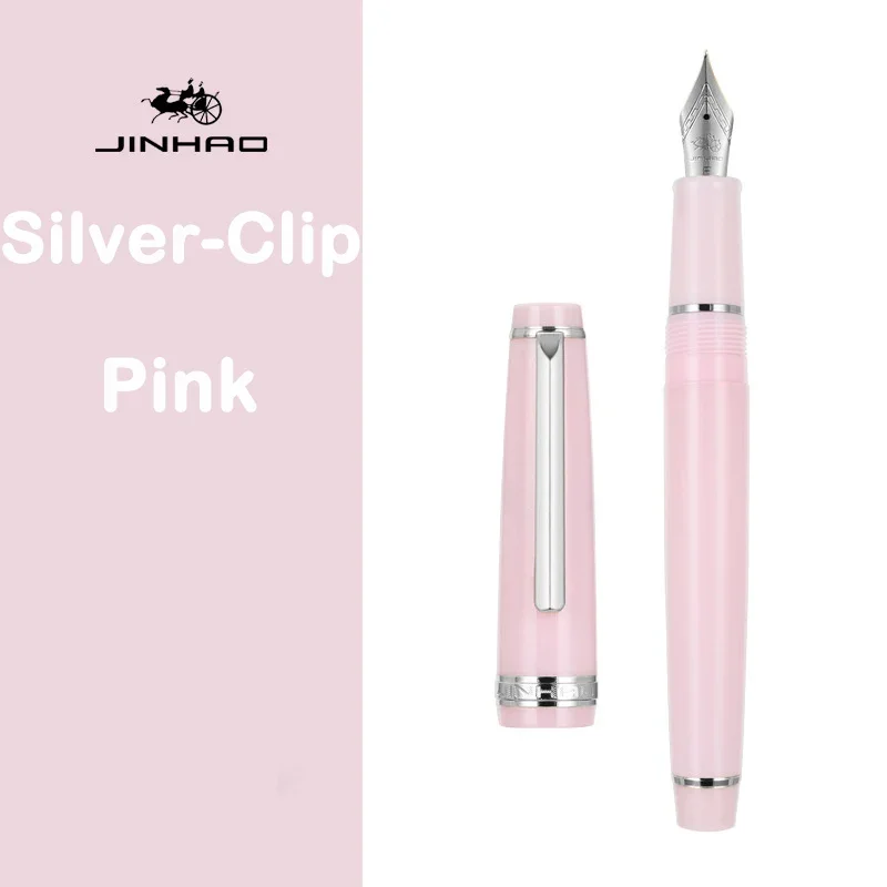Fountain Pen JINHAO 82 Fountain Pen Spin Silver Clip EF F M Nib Business Office School Supplies Ink Pens Korean Stationery Pens for Writing