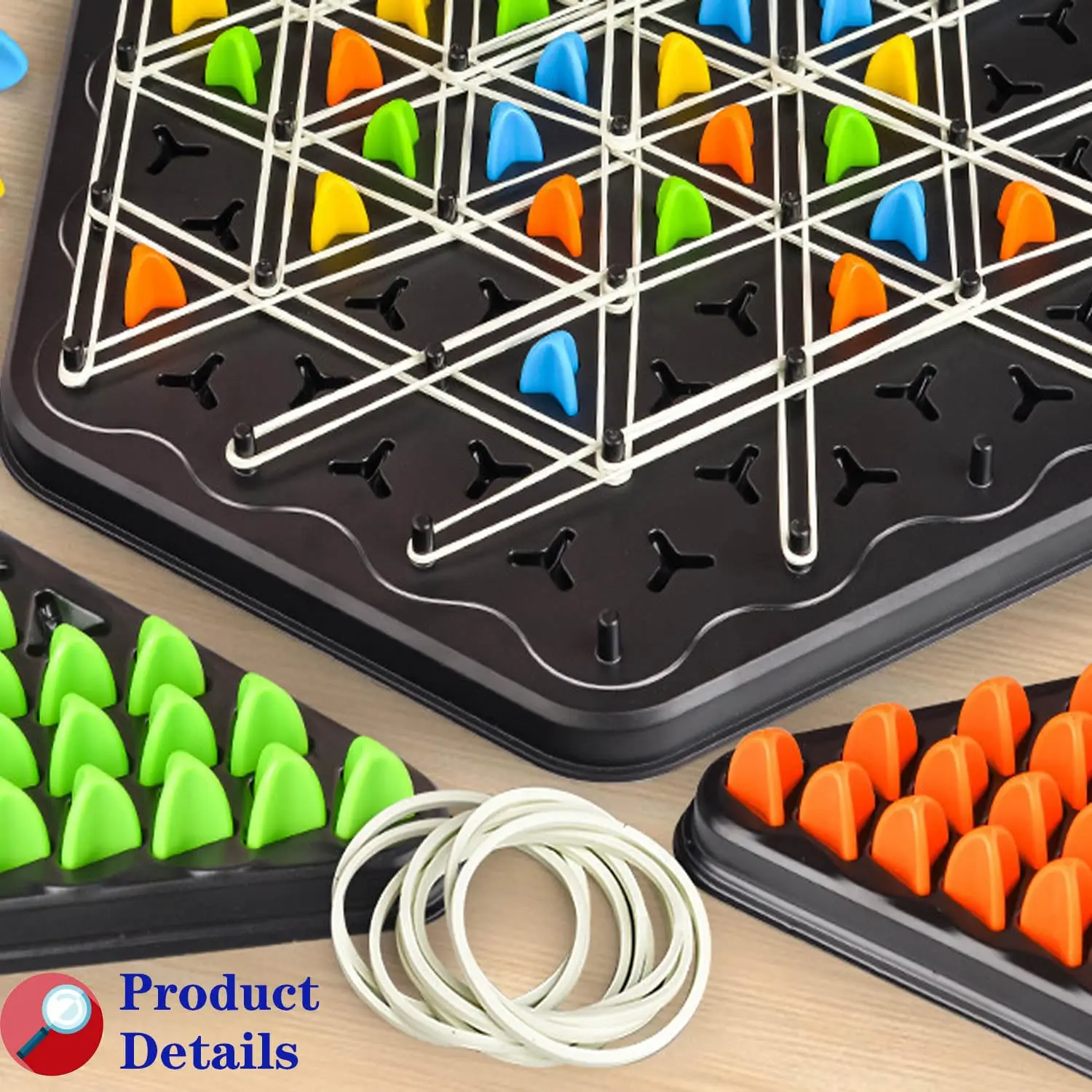 Large Size Chain Triangle Chess Game Interactive Brain Teaser Strategy Game for Kids Triangle Chess Board for Family board game table games chess puzzle game