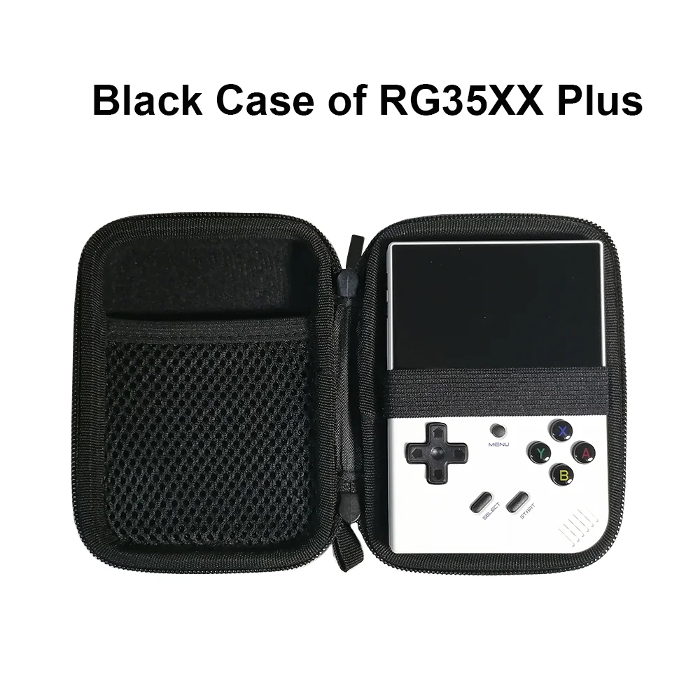 Black Bag of Anbernic RG35XX Plus 3.5Inch Handheld Game Console Waterproof Carry Bag of RG35XX Portable Case