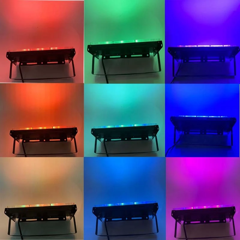 원격 LED 투광 조명 반사판 램프, 방수 IP65 야외 투광 조명, 정원 LED RGB 스팟