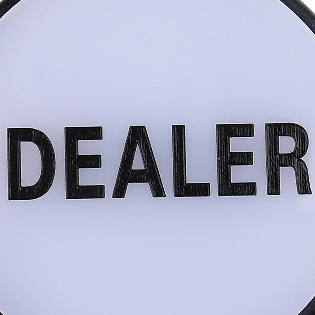 Acrylic 2 Sided White / Black Dealer Button Poker 3 Inches poker dealer button