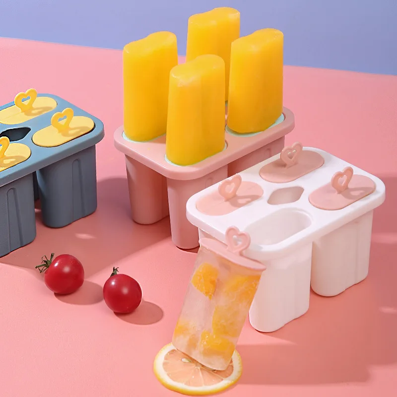 

DIY Homemade Ice Cream Mold, Reusable Essential for Summer, Bar Gadgets, 4 Cells