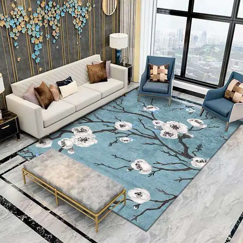 New Chinese Style Living Room Carpet High-end Home Decoration Sofa Coffee Table Rectangle Carpets Study Room Large Area Rugs 2