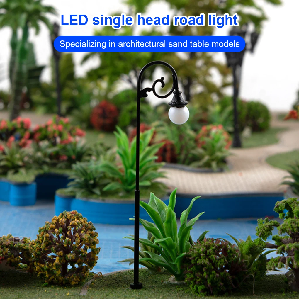 

1 87 Street Lamps Single Head Model Train Lamp Light Miniature Courtyard