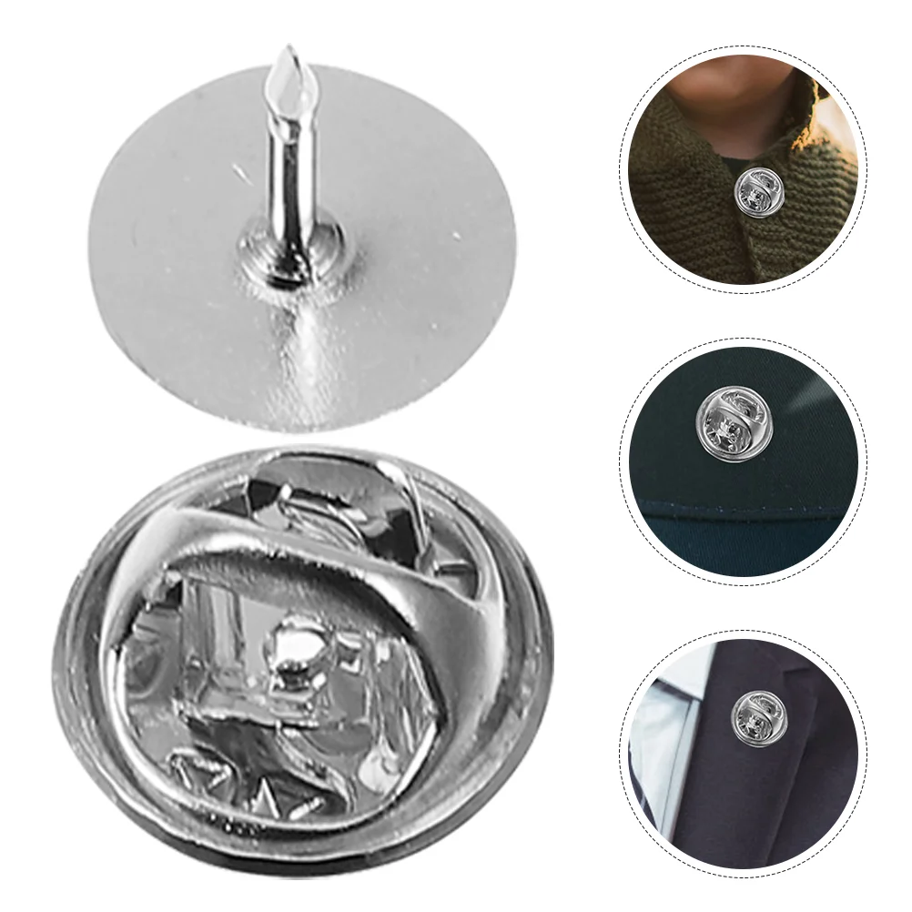 

20Pcs Locking Pin Back Replacement Back Locking Craft Making Stainless Steel Clutch Back