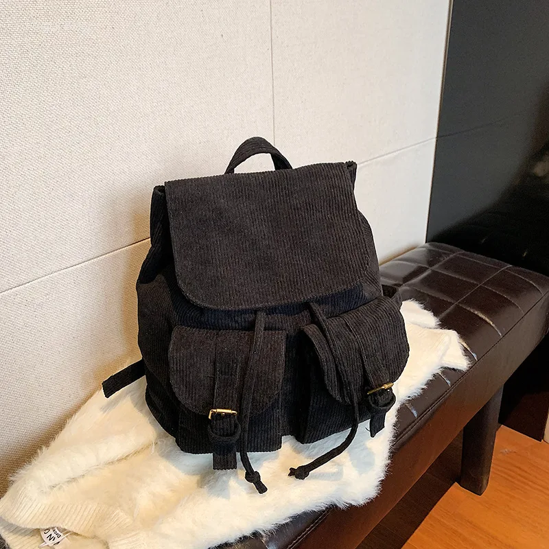 Leisure Canvas Versatile Commuting Luxury and Large Capacity New Minimalist Academy Style Backpack Fashion Women's Bag