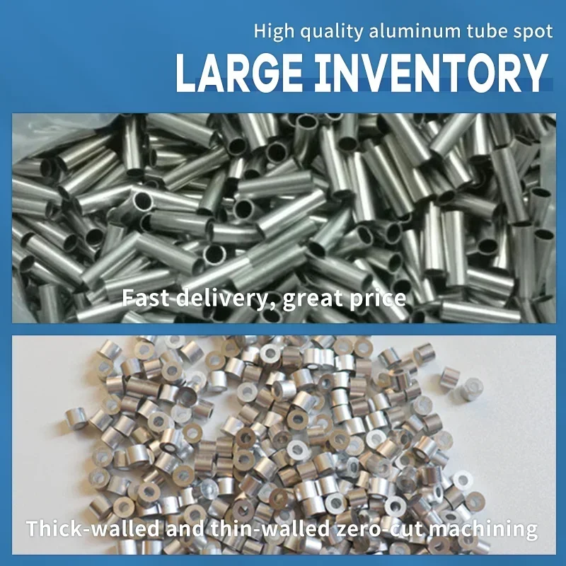 50pcs Aluminum tube OD 8mm alloy tube 8mm outer diameter pipe size 8*6 Aluminium hollow tubing length 6 8 10 12 15 18 20mm
