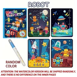 Enchanting Reusable Water Drawing Book for Sensory & Early Learning Fun (Robot)