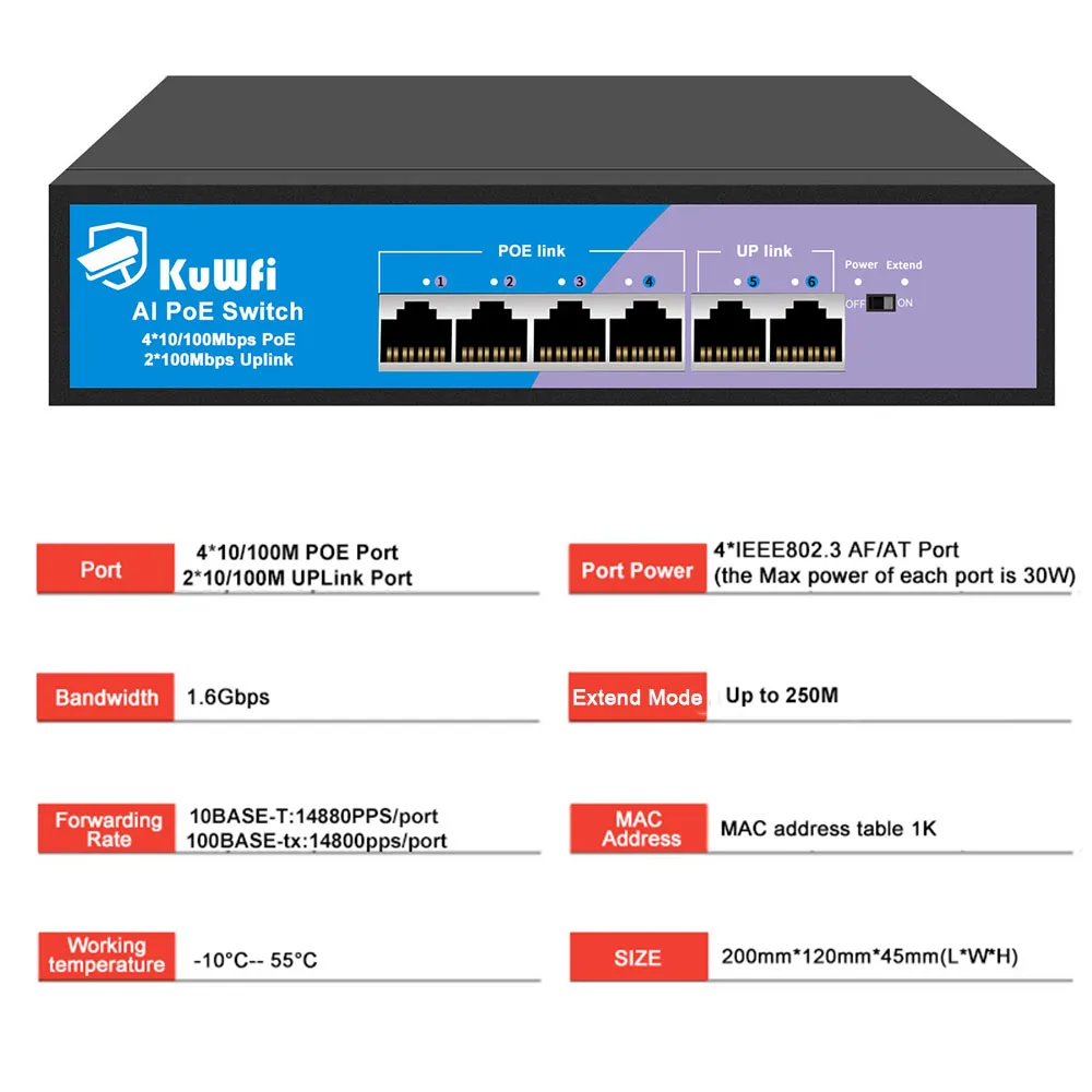 10 Porta POE Switch