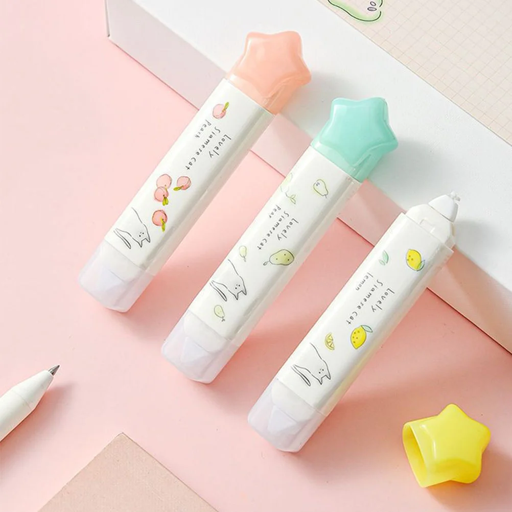 휴대용 교정 테이프 어린이 학생 용품, 반려동물 어린이 문구, 화이트 아웃 액세서리, 2 개