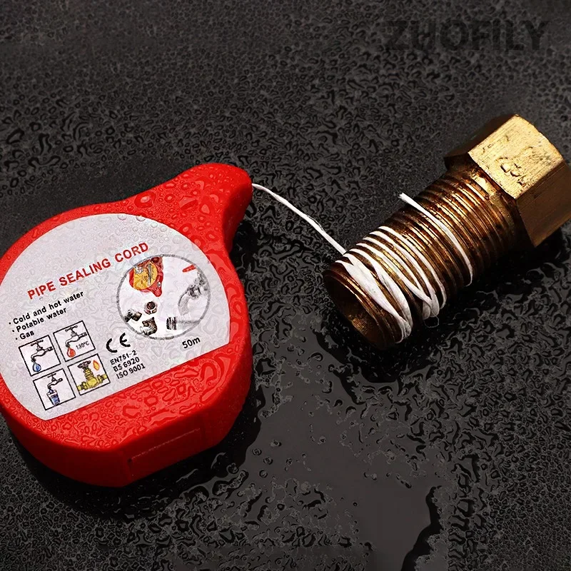 Sealing Tape Pipeline Rope Metal Thread Anti Loosening Leak Proof High Temperature Resistant Adjustable Nylon Fiber