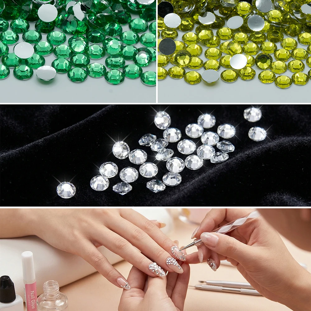 High Transparent Flat-Bottom Resin Diamonds for Nail Art and Jewelry Crafting