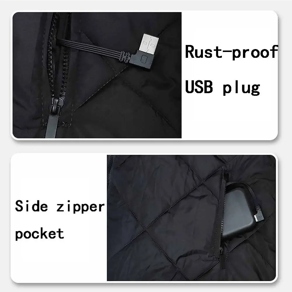 Heated Vest 13 Heating Zones USB Charging Washable for Boys Girls