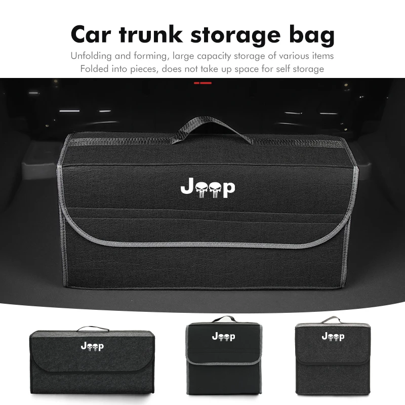 Per Jeep Car Felt Storage Bag Pieghevole Organizer Box Trunk Tool Case Cherokee Wrangler Jk Jl Patriot Liberty Commander