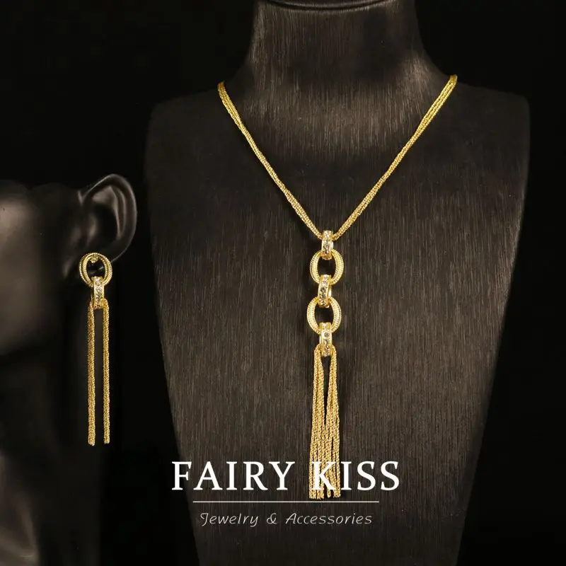 

Simple Luxurious Long Tassels, Exquisite And Versatile Earrings, Various Wearing Necklaces, Qingdao Vintage Jewelry