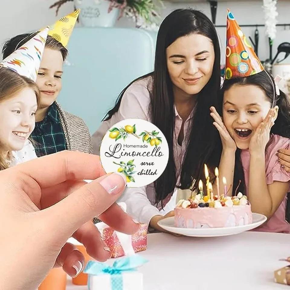 Calcomanías Circulares De Agradecimiento AHANDMAKER Para Fiesta De Bolos - 60 Pegatinas De 2 Pulgadas, Autoadhesivas