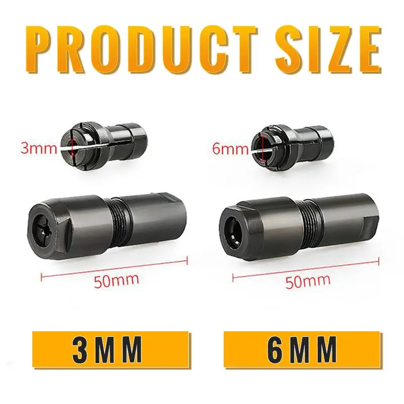 Angle Grinder Modified Adapter, Straight Chuck, M10 Thread, 3mm, 6mm, Angle Grinder Parts 2