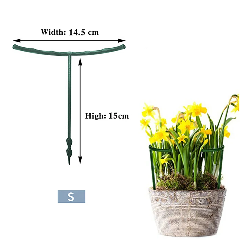 Garden Plant Support Cage & Flower Holder - Plastic Semicircle Gardening Tool