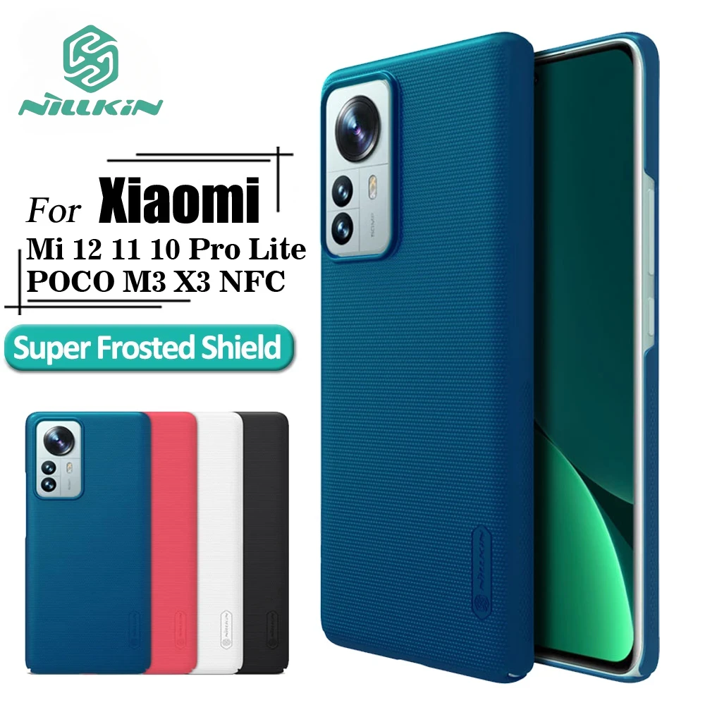 Суперматовый защитный чехол Nillkin для Xiaomi Mi 12 12X 11 11 11T 10 Pro 5G Civi Mix 4 POCO M3 X3