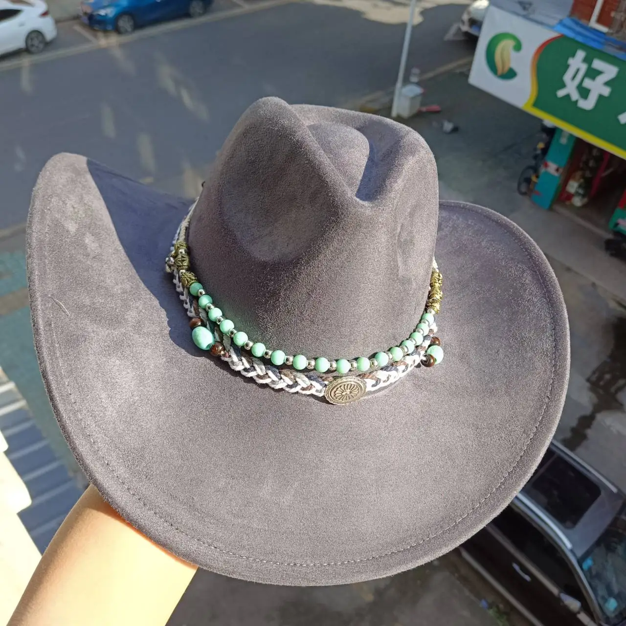 Cowgirl Hats Cowboy Hats Suede Western Denim Hat Men's and Women's Vintage Gentleman Denim Hat 2003 Accessories Sombrero Hombre