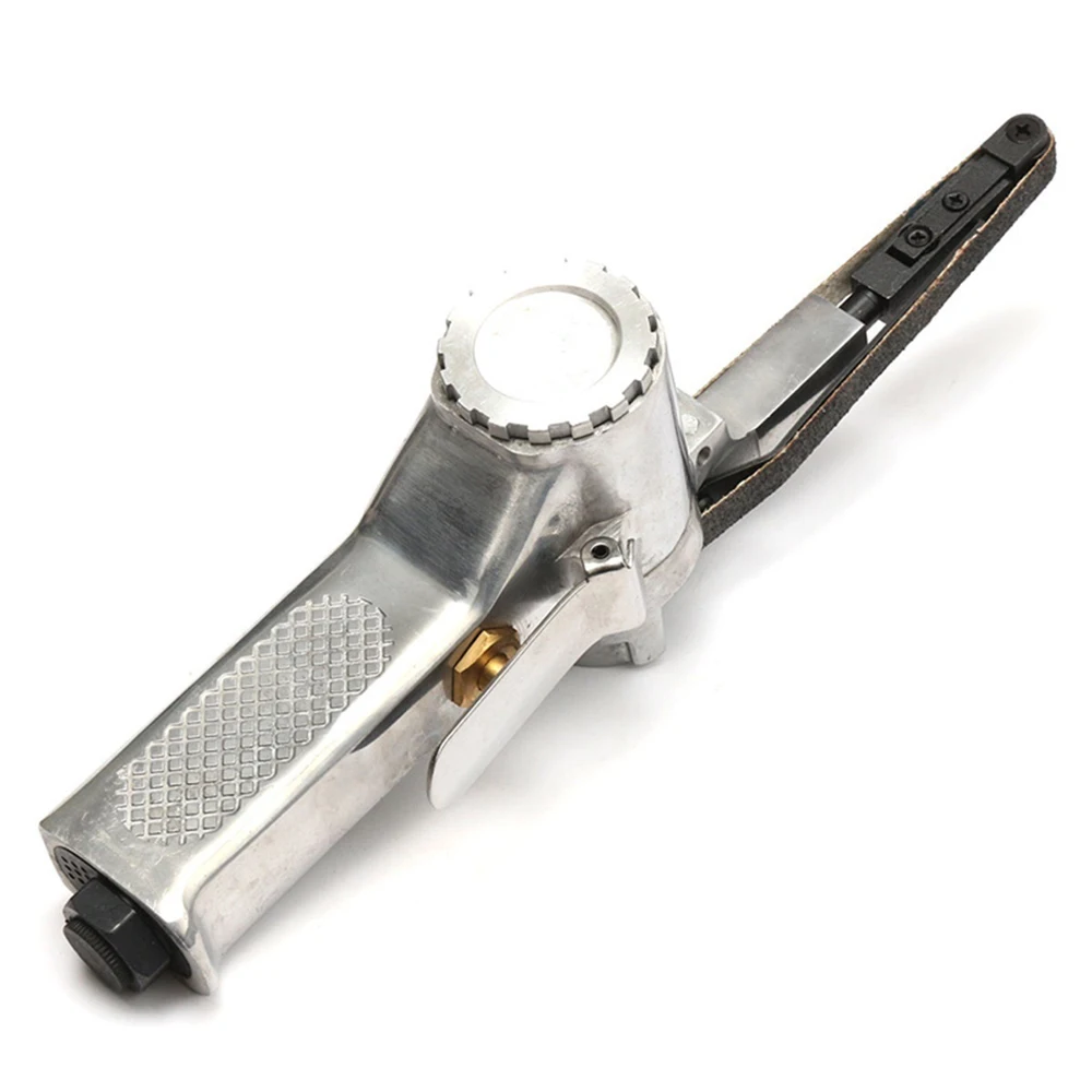 3/8" Air Belt Sander Air Angle Grinder Angle Grinding Machine with Sanding Belts for Air Compressor Sanding Pneumatic Tool Set 5