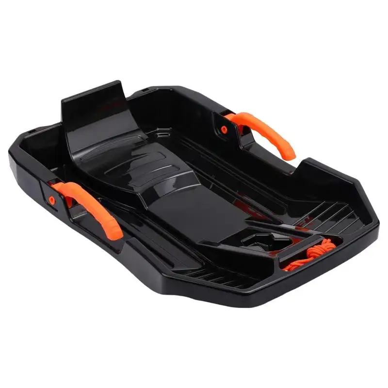 Snow Sled For Kids Snow Slider Built In Brake System Pull Rope Handle Grips Flexible Kids Toddler Toboggan Sled Built In