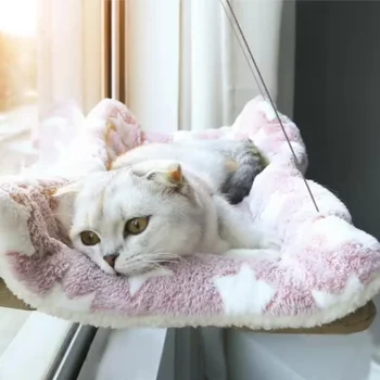 Hanging Cat Hammock Window Bed 1