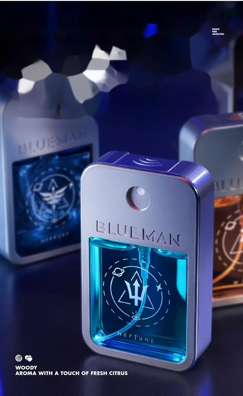 Neues blaues Herrenparfüm, anhaltender Duft, leichter Duft, blauer Duft, Kölnisch Wasser, große Markentasche für Studenten_voghion.com