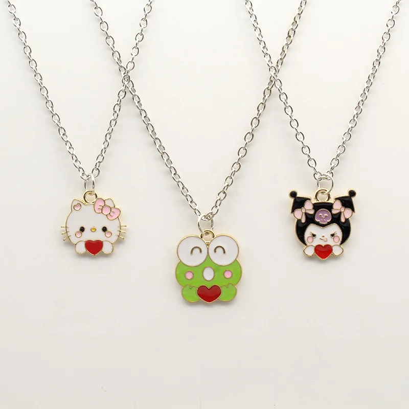 

Kawaii Sanrio Anime My Melody Cinnamoroll Hello Kitty Cute Cartoon Necklace Sweet Lovely Necklace Cute Things for Girls