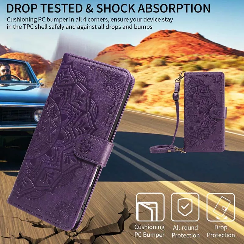 Leather Flip Wallet Phone Case - Sophisticated Design with Card Slots and Magnetic Closure