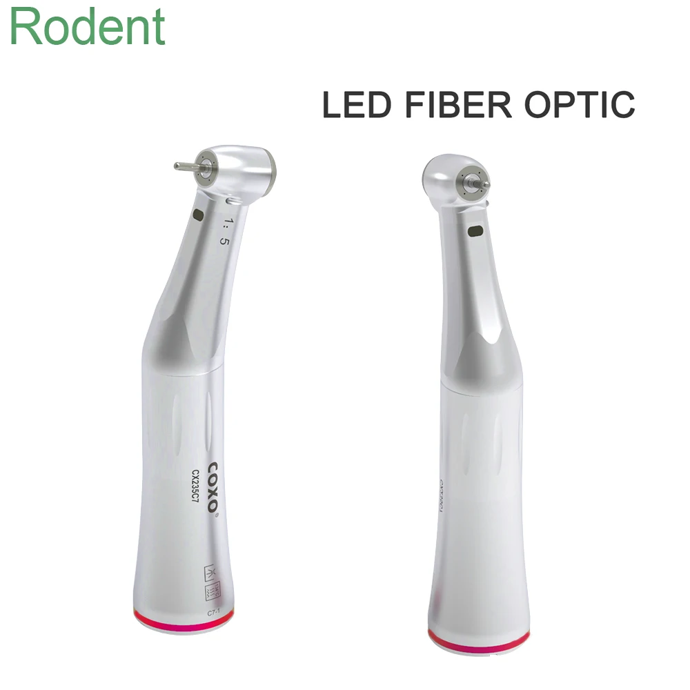 

Dental 1:5 Increasing Fiber Optic Inner Channel Contra Angle Low Speed Handpiece C7-1 COXO YUSENDENT