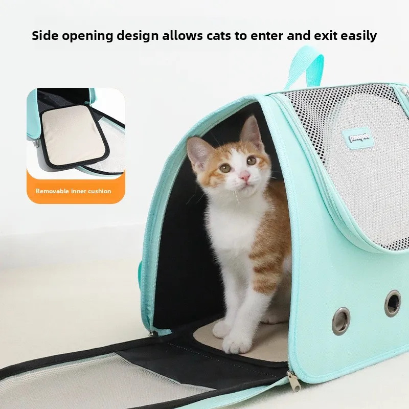 Cat bag hand-held dual shoulder two in one wear-resistant large capacity portable breathable mesh irresistible to cats Cat bag hand-held dual shoulder two in one wear-resistant large capacity portable breathable mesh irresistible to cats