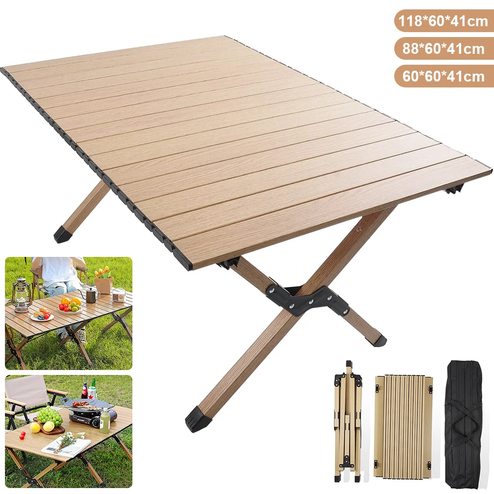 Tavolo Pieghevole da Esterno, Tavolo Portatile per Picnic, Campeggio, Escursionismo, Viaggi, Barbecue con Borsa per il Trasporto